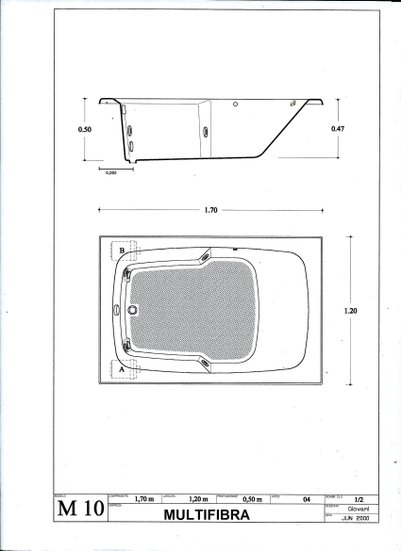 Banheira Retangular Dupla M10 em Gel Coat Padrão