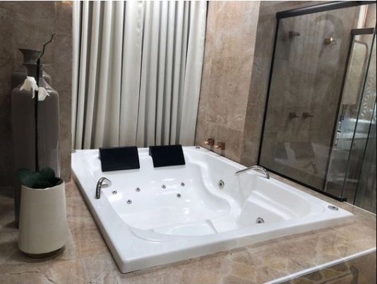 Banheira Retangular Jasmim Dupla Padrão em Gel Coat*