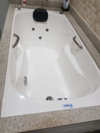 Banheira Retangular Papoula Padrão em Gel Coat*
