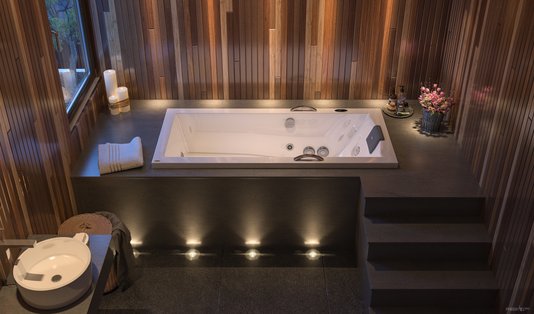 Banheira Retangular Pietá Single Designer em Acrílico