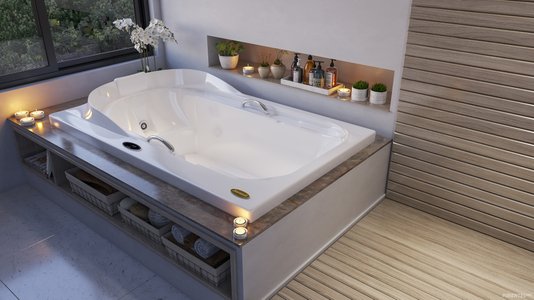 Banheira Retangular Regina G2 Designer em Acrílico
