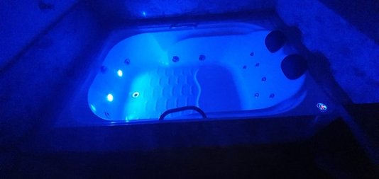 Banheira Retangular Violeta Padrão Dupla em Gel Coat