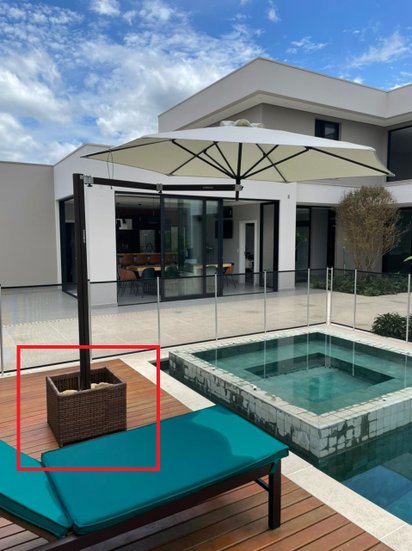 Base Com Cachepô Exclusiva Para Ombrelones Monoflex e Duoflex