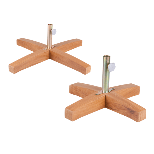 Base Madeira Para Guarda-Sol Com Pé Até 40mm de Diâmentro