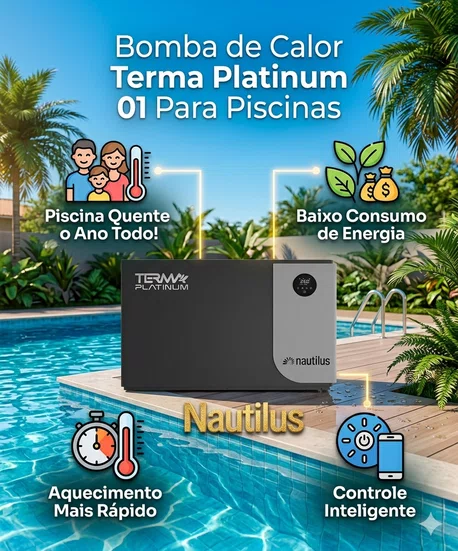 Bomba de Calor Terma Platinum 01: Aquecedor Silencioso para Piscinas
