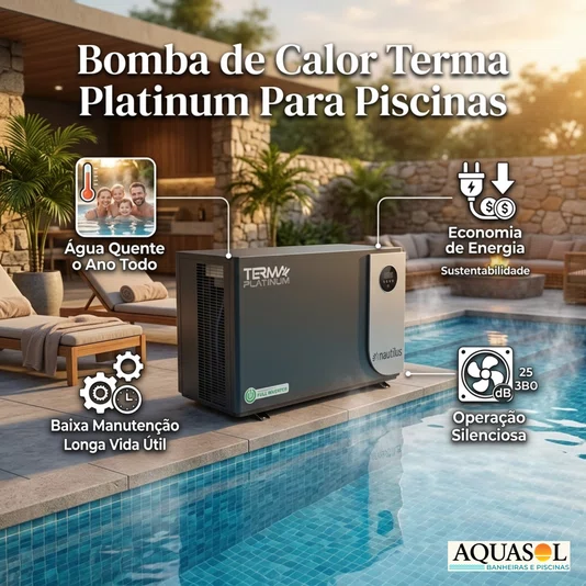 Bomba de Calor Terma Platinum 01: Aquecedor Silencioso para Piscinas