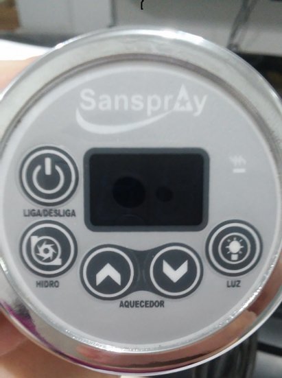 Botão Sanspray Aquecedor + Cromoterapia