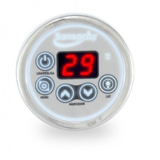 Botão Sanspray Aquecedor + Cromoterapia