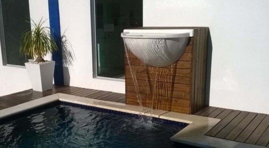 Cascata Pira em Fibra para Piscinas