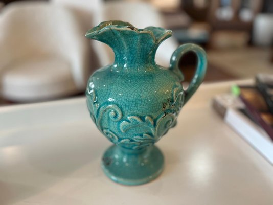 Conjunto de Cachepot e Jarro Roma