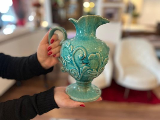 Conjunto de Cachepot e Jarro Roma