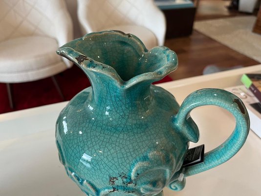 Conjunto de Cachepot e Jarro Roma