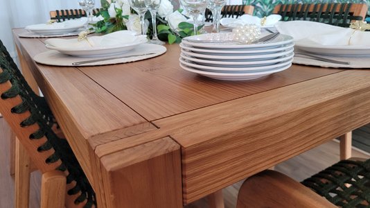 Conjunto de Mesa com 6 Cadeiras em Corda Náutica Para Piscina e Área Gourmet