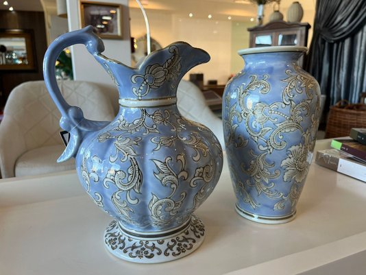 Conjunto Jarro e Cachepot Roma