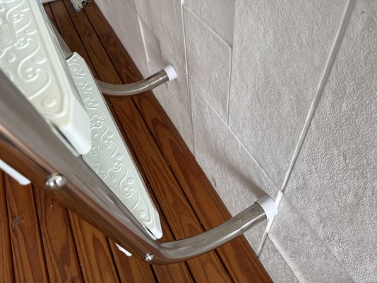 Escada Aço Inox com 2 Degraus ABS Anatômico para Piscinas