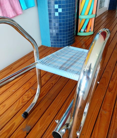 Escada de saída de animais em aço inox para piscinas