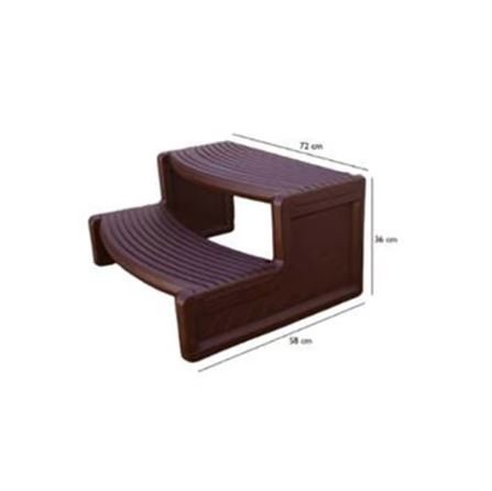 Escada Jacuzzi Dois Degraus de Polipropileno Antiderrapante para SPA