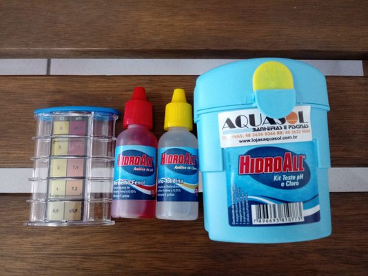 Estojo de Teste para Medir o pH e Cloro das Piscinas