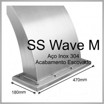 Cascata em Aço Inox 304 Wave Media com 51cm