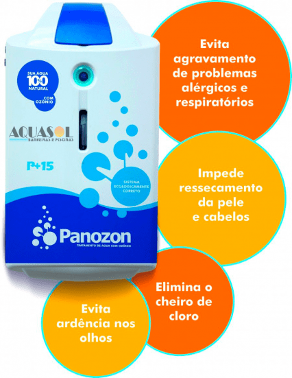 Gerador de Ozônio 15 para Piscinas 5 A 15 Mil Litros