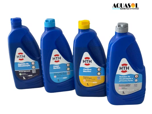 Kit Completo de Produtos para Limpeza de Piscinas HTH (kit007)