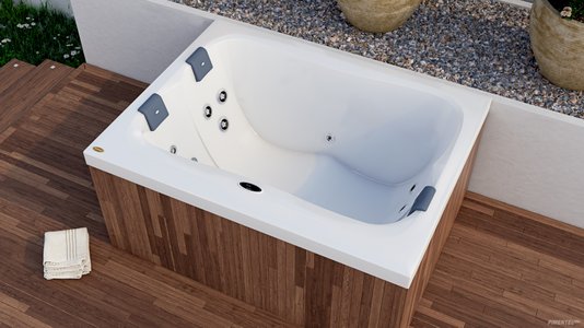 Mini Spa Terrace Jacuzzi em Acrílico Com Cobertura Térmica