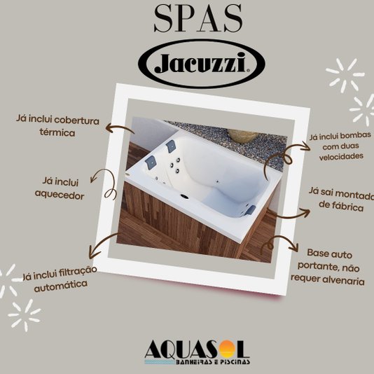 Mini Spa Terrace Jacuzzi em Acrílico Com Cobertura Térmica