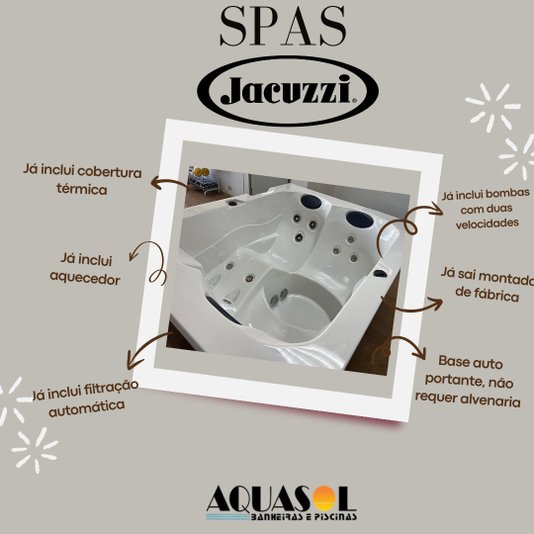 Mini Spa Vip jacuzzi em Acrílico Com Cobertura Térmica