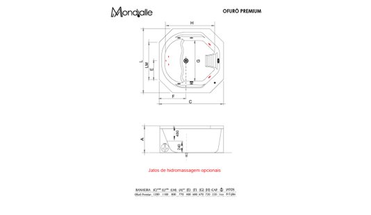 Ofurô Premium Individual em Gel Coat