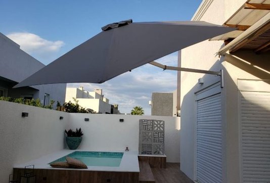 Ombrelone Wallflex Sextavado Com Braço Articulado em Alumínio