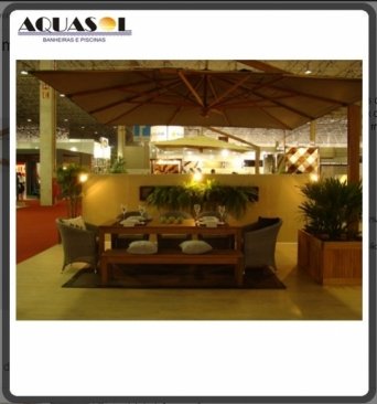 Ombrelone Lateral Slim Oitavado 360º Com Floreira em Madeira