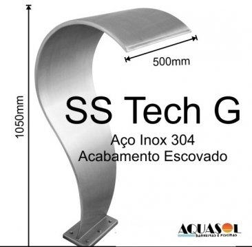 Cascata em Aço Inox 304 High Tech Grande com 105 cm
