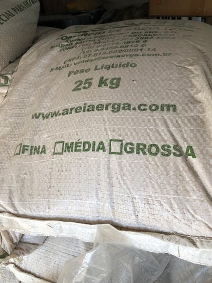 Saca de 25 KG de areia para filtros de piscina