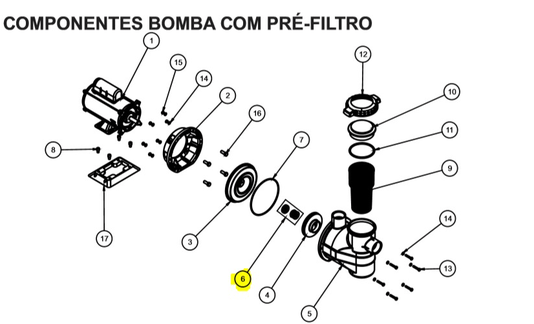 Selo Mecânico T16  3/4 Longo (Reposição Motobomba Veico)