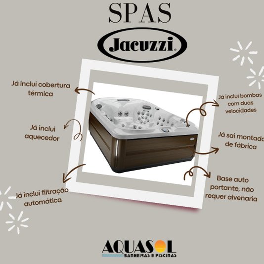 SPA J495 Jacuzzi em Acrílico Com Fechamento e Cobertura Térmica