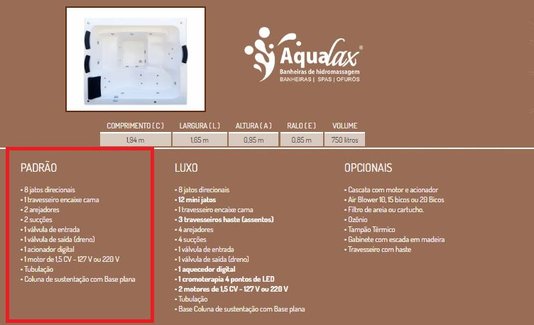 SPA Quadrada Lotus Padrão em Gel Coat