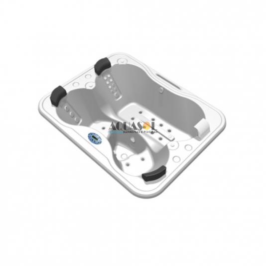 Spa Quadrada Santorini em Gel Coat Premium