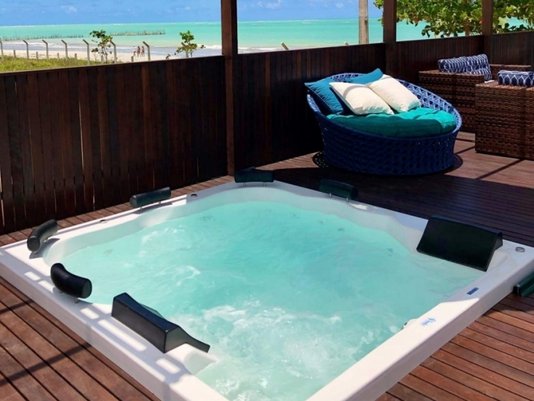 SPA Quadrada Top Line Padrão em Gel Coat