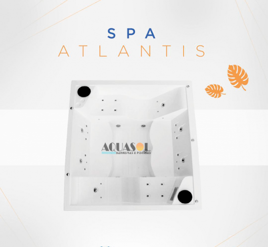Spa Quadrado Atlantis Slim Plus em Gel Coat