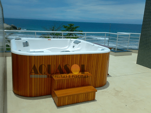 Spa Quadrado Aurora Slim em Gel Coat