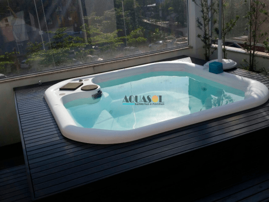Spa Quadrado Guaratuba Slim em Gel Coat