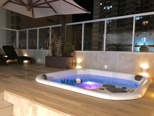 Spa Quadrado Guaratuba Slim em Gel Coat