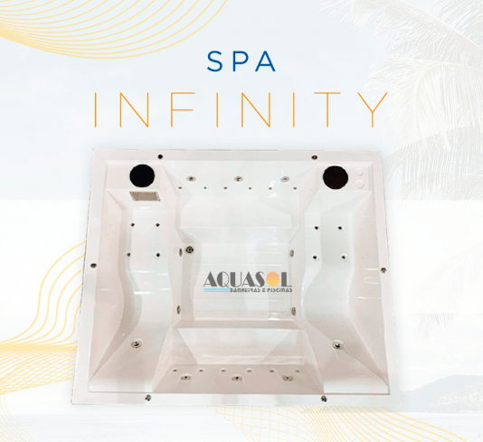 Spa Quadrado Infinity Diamante em Gel Coat