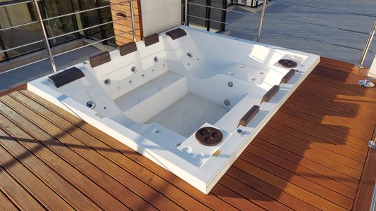 Spa Quadrado Infinity Diamante em Gel Coat