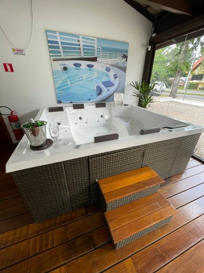 Spa Quadrado Infinity Diamante em Gel Coat