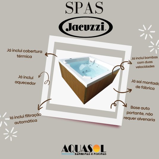SPA Quadrado J185-L 60HZ Jacuzzi em Acrílico Com Fechamento e Cobertura Térmica