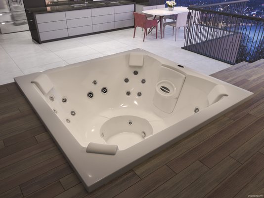 Spa Quadrado J185 Vip Jacuzzi em Acrílico com Fechamento e Cobertura Térmica