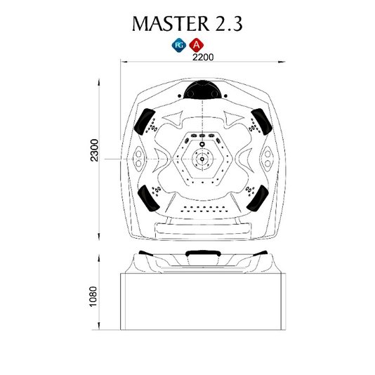SPA Quadrado Master 2.3 em Acrílico