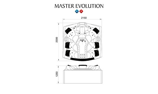 Spa Quadrado Master Evolution em Gel Coat