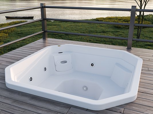Spa Quadrado Meridian Quality Jacuzzi em Acrílico Com Cobertura Térmica